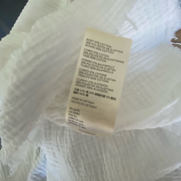 FREE PEOPLE x WE THE FREE Dallas Henley Boho Oversized White Top Size Small - Picture 8 of 8